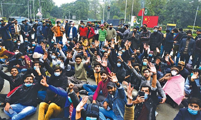 Multiple students critically injured after alleged baton-charged by police in Lahore protesting against on-campus exams
